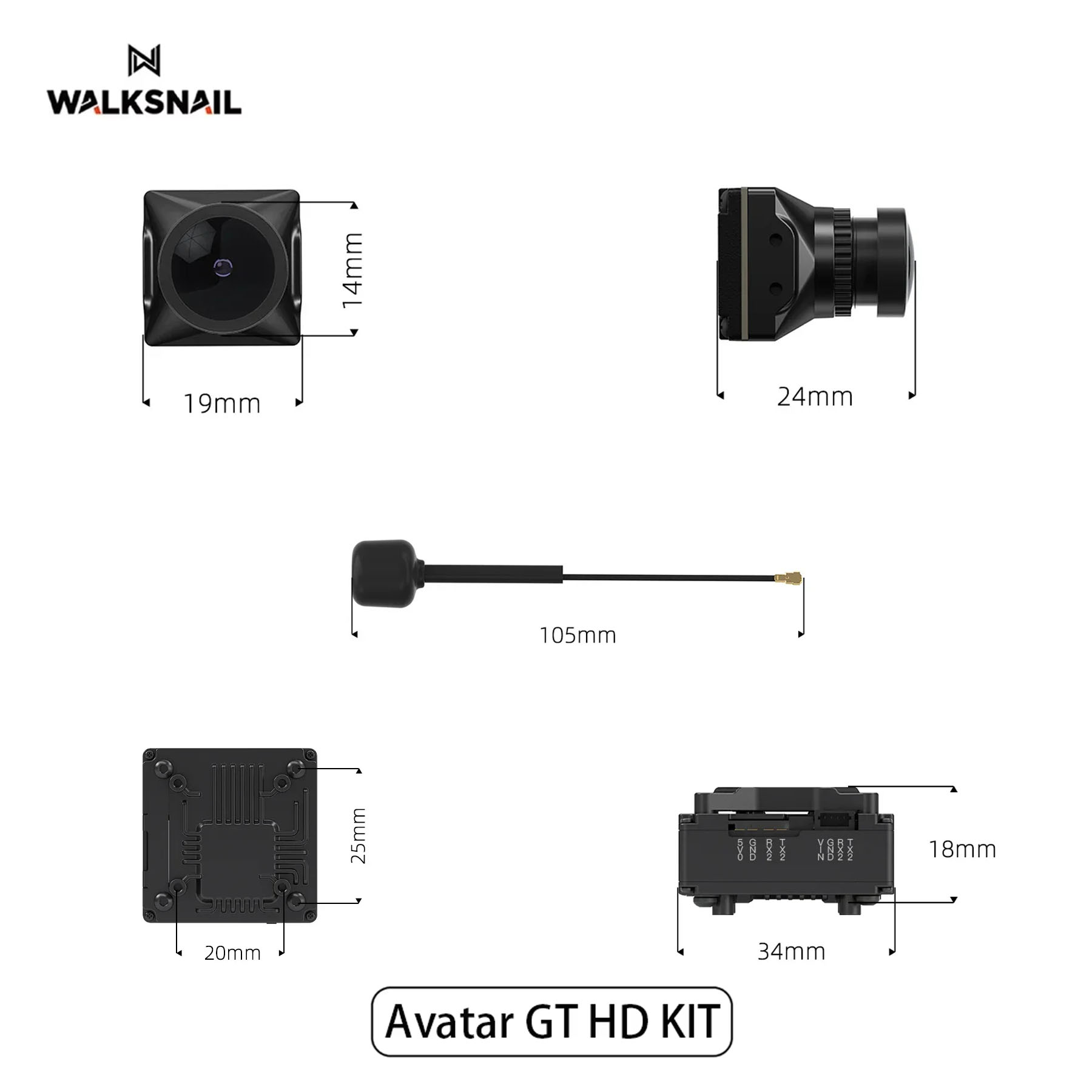 Walksnail Avatar GT HD KIT 2W  - Drone Kit Fpv 评论和价格