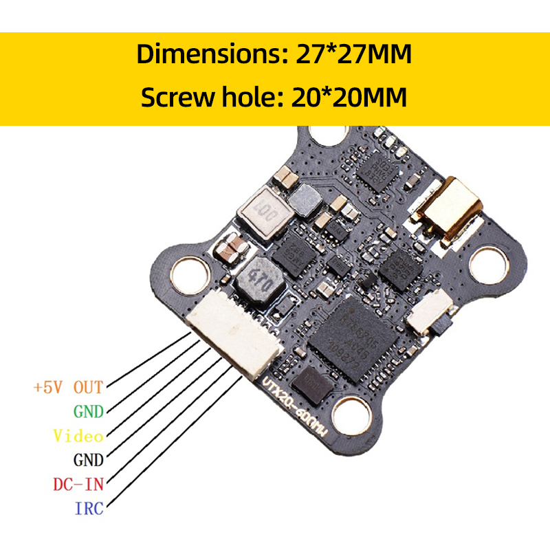 JHEMCU VTX20-600 5.8G 40CH FPV - Drone Kit Long Range 评论和价格