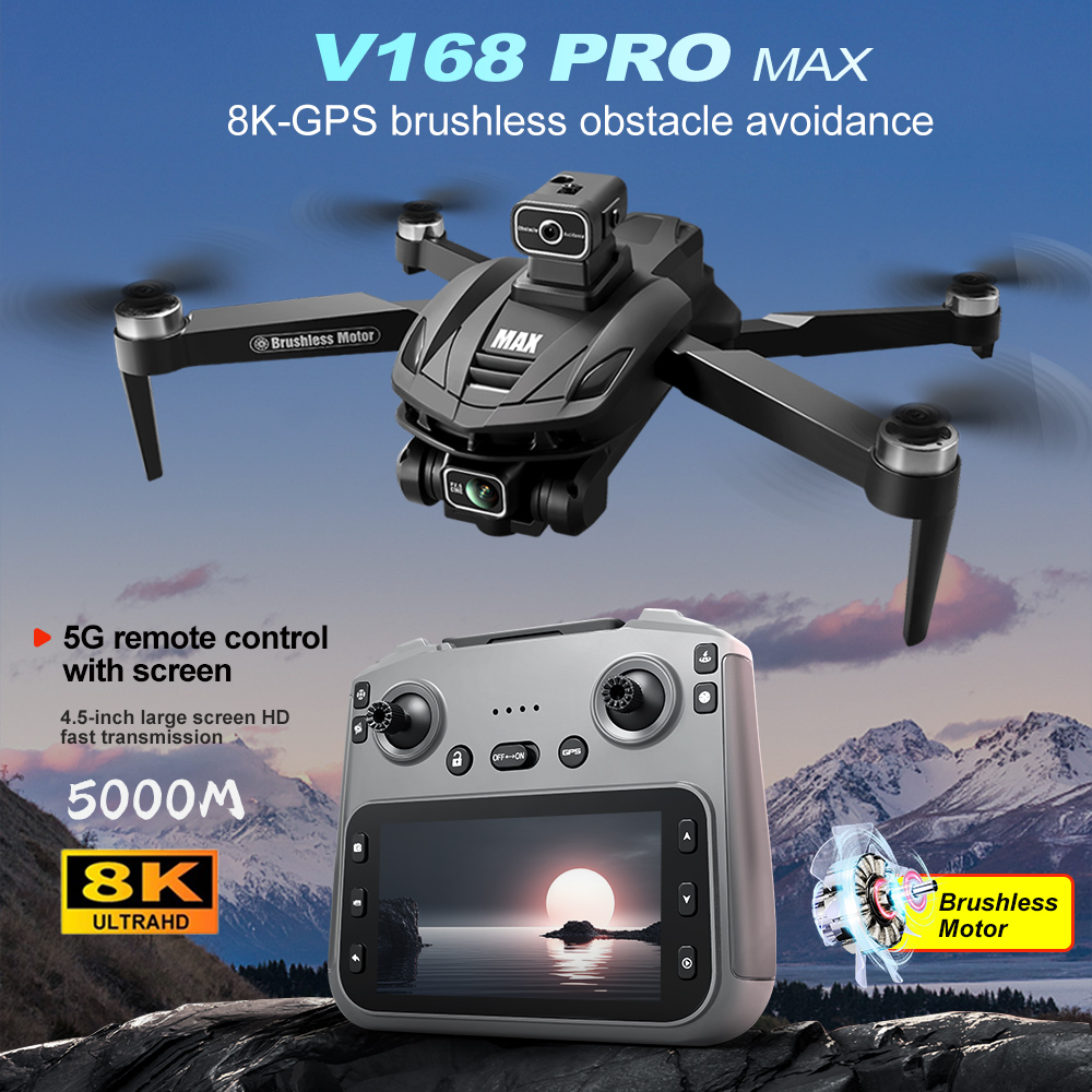 V168 PRO Max GPS Drone 8K Prof - Drone Kit Professional 评论和价格