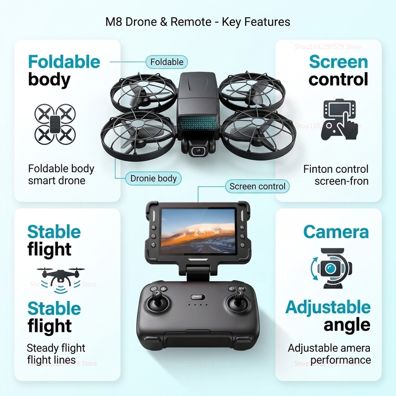 New Drones M8 GPS 8K Professio - Drone Kit With Camera 评论和价格